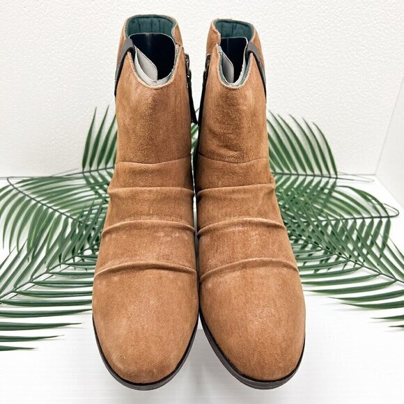 The North Face Bridgeton Wedge Zip Ankle Boots Size 10.5 Brown Suede Leather NWB - Picture 4 of 13